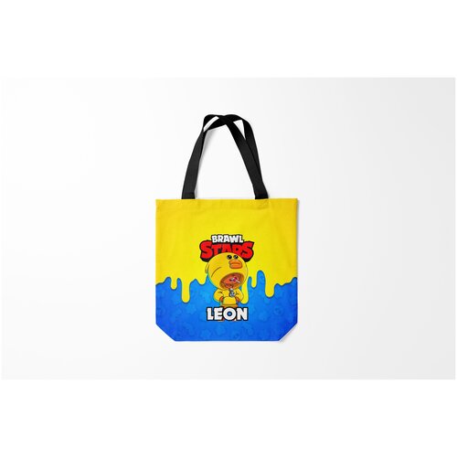 фото Сумка-шоппер / 40х40 см / геймерам / brawl stars leon burnettie
