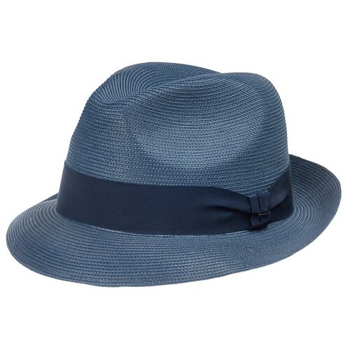 фото Шляпа трилби bailey, шерсть, утепленная, размер 57, синий