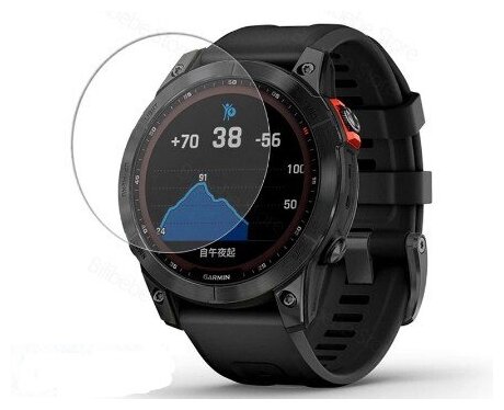 Защитное стекло MyPads Tape для умных смарт-часов Garmin Fenix 7X глянцевое