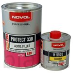 Грунт NOVOL PROTECT 330 5+1 акриловый белый (комплект), уп.1л+0,2л - изображение