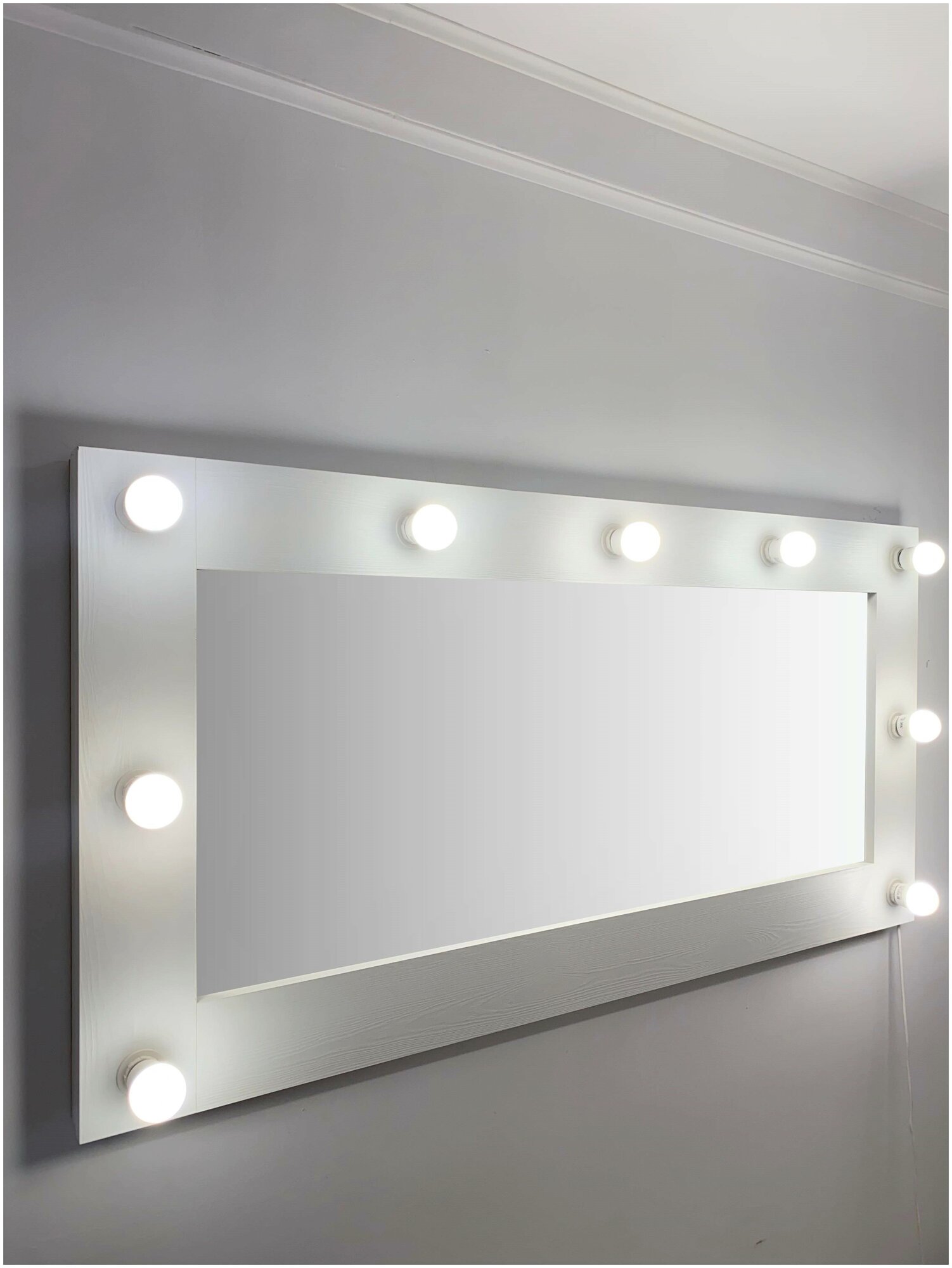 Гримерное зеркало BeautyUp с лампочками 60/120 цвет "Белый" - фотография № 7