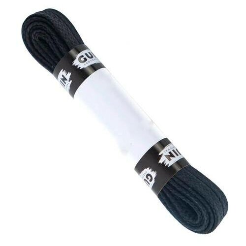 Шнурки для обуви Guin 150 см, плоские вощеные, черные