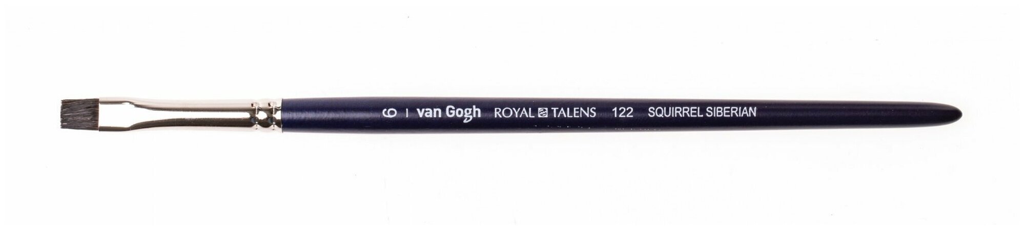 Кисть белка №6, плоская "VanGogh 122" (VG-122-S-6) Royal Talens - фото №1