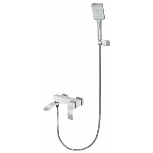 Смеситель для ванны с ручным душем Grocenberg GB8007 Белый хром смеситель для ванны с ручным душем grocenberg gb8008 хром