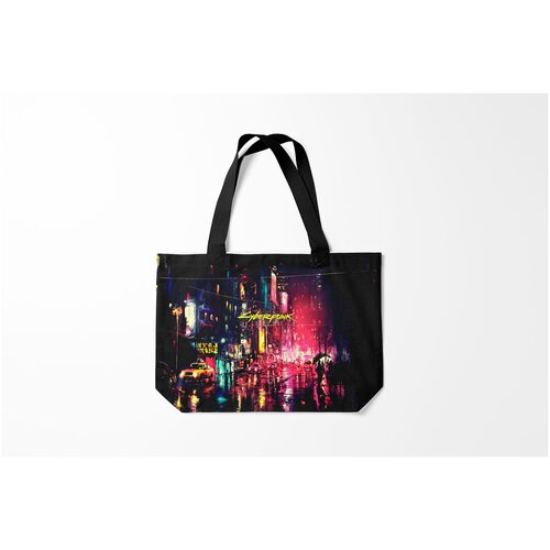 фото Сумка-шоппер / 46х35 см / геймерам / cyberpunk 2077 burnettie