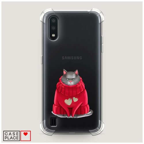 фото Чехол силиконовый противоударный samsung galaxy a01 хлоя в свитере case place