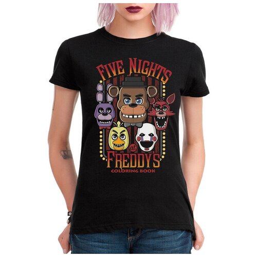 Футболка DreamShirts Five Nights At Freddy's Женская Черная 3XL