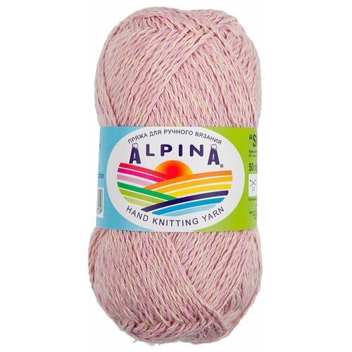 Пряжа Alpina SHEBBY 100% хлопок №06 розовый-кремовый - 10 мотков по 50 г пряжа alpina shebby 100% хлопок 05 сиреневый розовый 10 мотков по 50 г