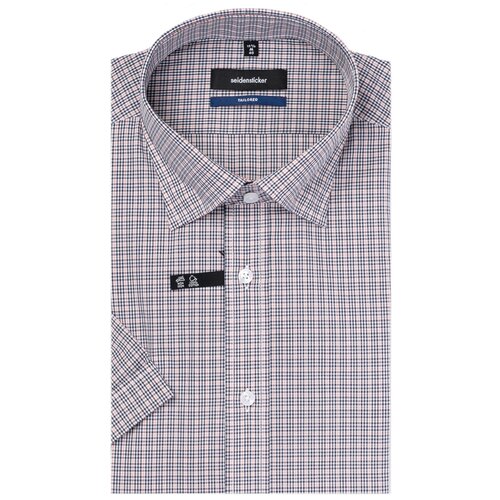 фото Рубашка seidensticker размер 42 оранжевый/белый/черный