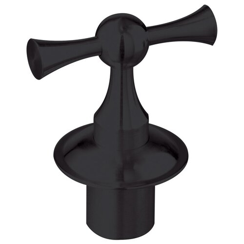 Ручка шибера из черной стали пчм-10, черная, росстин