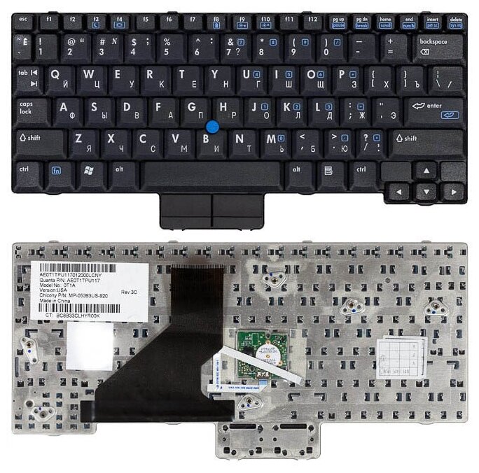 Клавиатура для ноутбука HP Compaq AE0T1TP7111 русская черная 1130₽