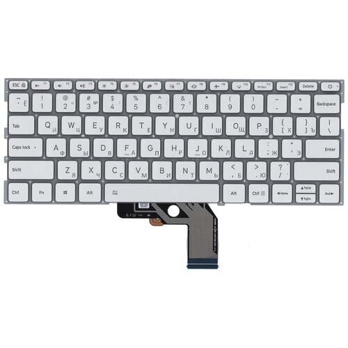 Клавиатура keyboard 49009U070D01 для ноутбука Xiaomi Mi Air 133 серебристая с подсветкой 1671₽