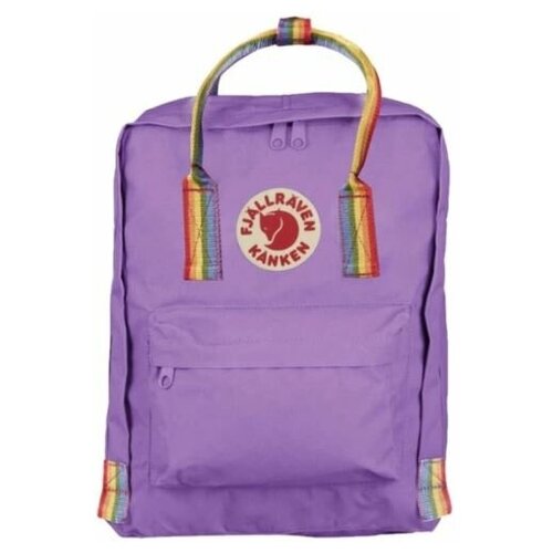 фото Рюкзак kanken с радужными лямками лавандовый fjallraven