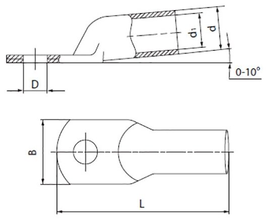 Наконечники луженые КВТ ТМЛ 4-5-3 под опрессовку {40826} 1 шт - фотография № 1