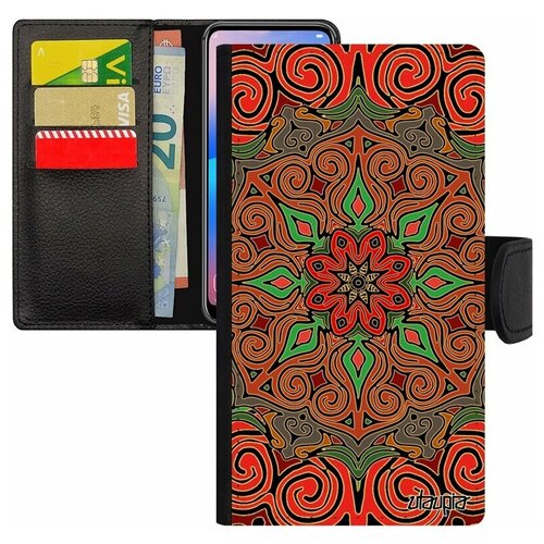 фото Чехол книжка на мобильный apple iphone 7, "мандала" антистресс спиритуальный utaupia