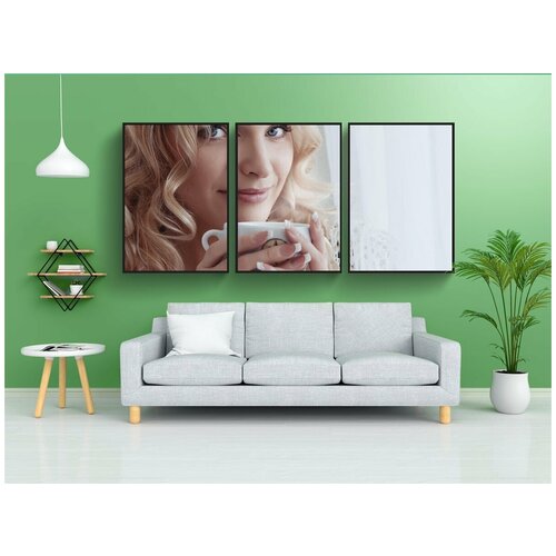 фото Набор модулных постеров для интерьера "девушка, молодой, модель" 60x90 см. в тубусе, без рамки lotsprints