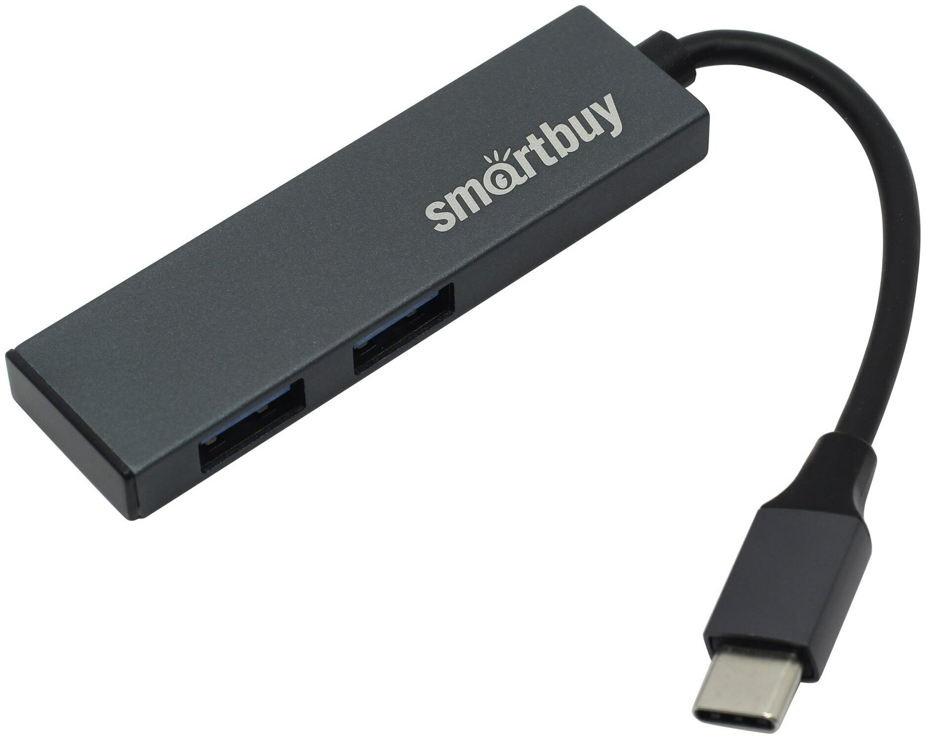 Type-C HUB Smartbuy 460С 2 порта USB 3.0, серый, SBHA-460С-G