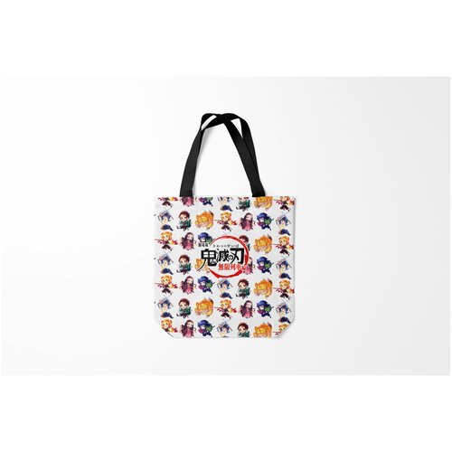 фото Сумка-шоппер / 40х40 см / аниме / клинок рассекающий демонов персонажи kimetsu no yaiba burnettie