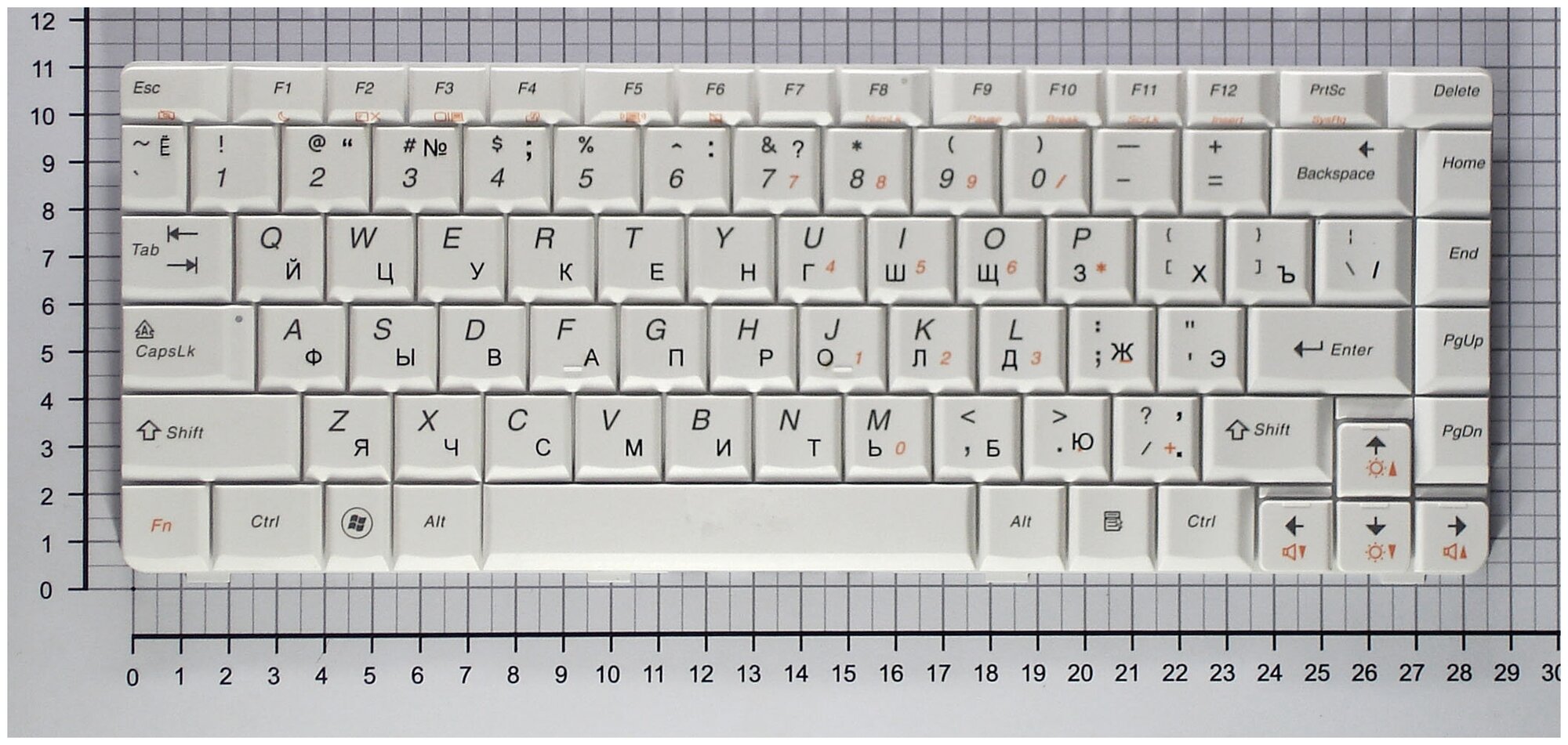 Клавиатура для ноутбука Lenovo V-100920CS1-US белая