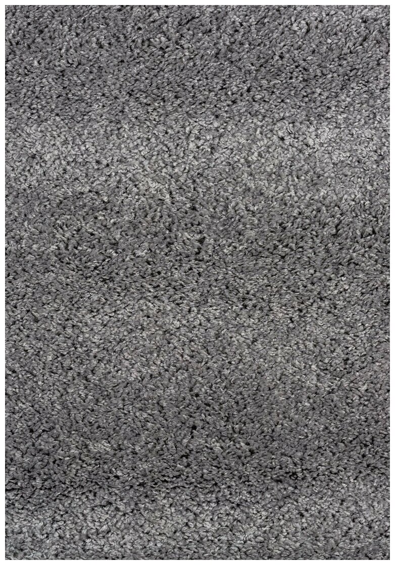 Ковер на пол с высоким ворсом 1 х 1.5 м / Коврик прикроватный SHAGGY серый - фотография № 5