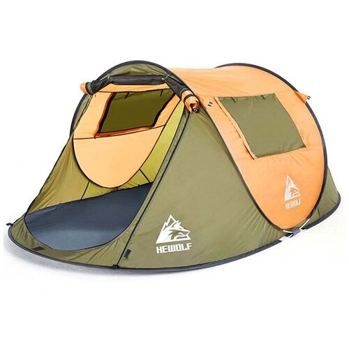 фото Палатка-автомат туристическая 2х местная hewolf 260*150*105см оранжевая