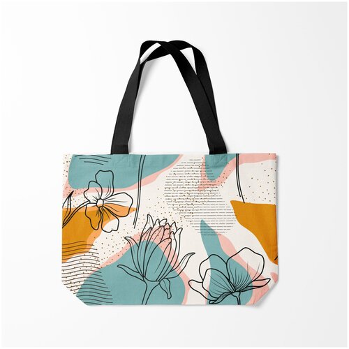фото Сумка-шоппер / 46х35 см / тренды / цветы burnettie