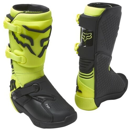 Мотоботы кроссовые подростковые Fox Comp Youth Boot Flow Yellow, 8, 2022