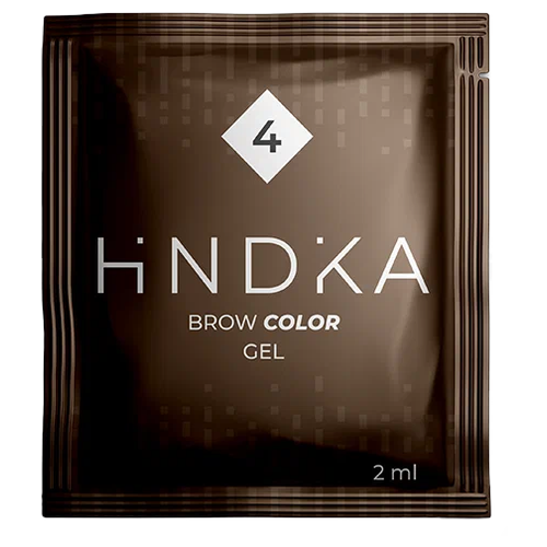 Hindika Состав 4 Оттеночный гель-уход  Brow Color, 2 мл, коричневый