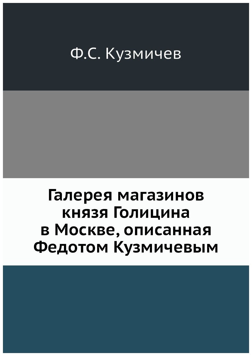Книга Галерея магазинов князя Голицина в Москве, описанная Федотом Кузмичевым - фото №1
