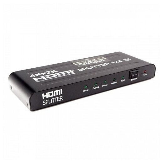 Разветвитель HDMI Cablexpert HD19F/4x19F 1 компьютер => 4 монитора Full-HD 3D 1.4v