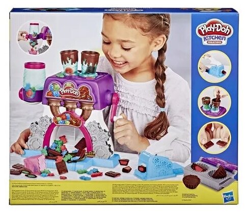 Масса для лепки Play-Doh Kitchen Creations Конфетная фабрика (E98445L0), разноцветный, 5 цв., 1500 г - фото №3