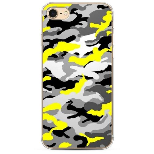 фото Силиконовый чехол "черно белый камуфляж" на apple iphone 7 / айфон 7 case place