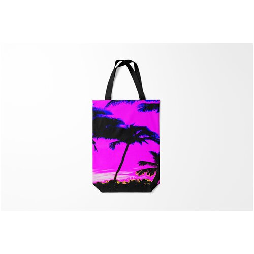фото Сумка-шоппер / 31х42 см / популярные иллюстрации / другие неоновый закат burnettie
