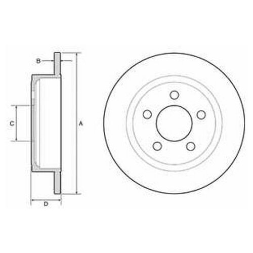 фото Тормозной диск delphi bg4648 для jeep cherokee, wrangler ii