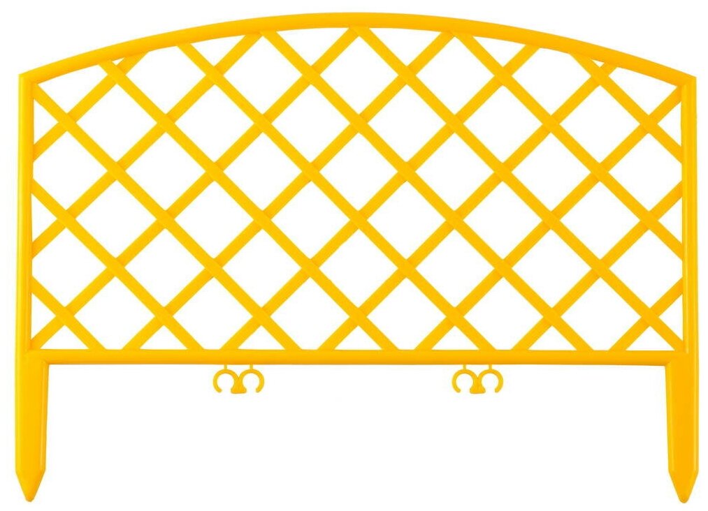 GRINDA Плетень, 24 х 320 см, желтый, 7 секций, декоративный забор (422207-Y)