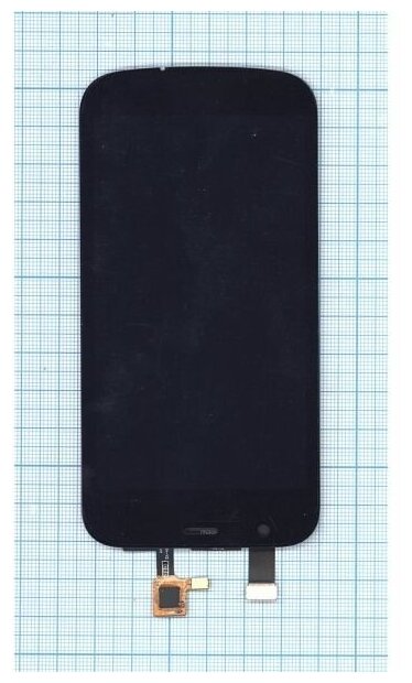 Дисплей (экран) в сборе с тачскрином для Nokia 1 черный / 854x480
