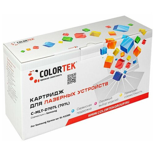 Картридж лазерный Colortek CT-MLT-D707L (707L) для принтеров Samsung картридж лазерный colortek ct mlt d307l 307l для принтеров samsung