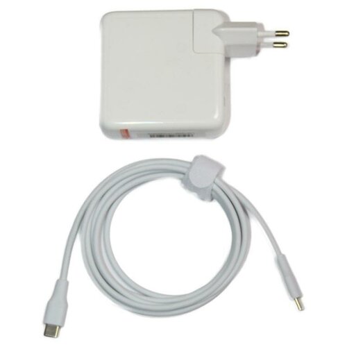 Сетевое зарядное устройство для ноутбука Apple (20.3V/3A/61W/USB-C) (A1718) + кабель USB-C/USB-C <белый> блок питания для ноутбука apple 20 3v 3a 61w разъем usb type c