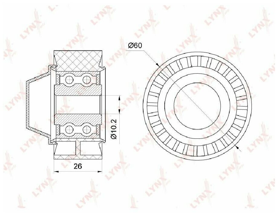 Ролик направляющий приводной CITROEN Berlingo(MFB9) 1.1-1.6 96 C1 II 1.2 14 C3 II 1.0-1.2 12 C4 I-II 1.2-1.6 04 C-Elysse 1.2 12 PEUGE