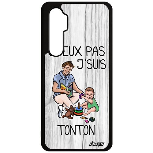 фото Необычный чехол на смартфон // xiaomi mi note 10 lite // "не могу - стал дядей!" прикольный надпись, utaupia, светло-серый