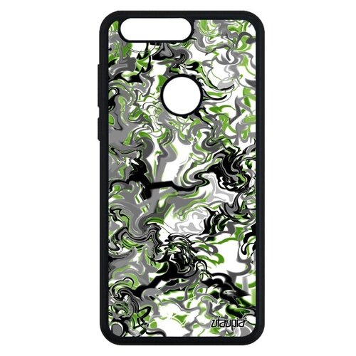 фото Противоударный чехол на // honor 8 // "мраморный фон" мотив стиль, utaupia, серый металлик