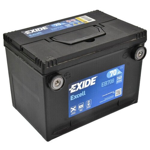 Аккумулятор Exide Excell EB708 70 Ач 740А боковые клеммы