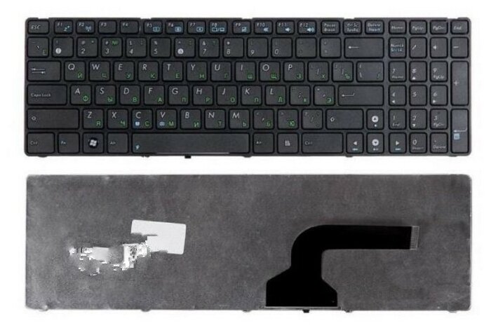 Клавиатура для ноутбука Asus K52, K53, G73, A52, G60 черная, с рамкой