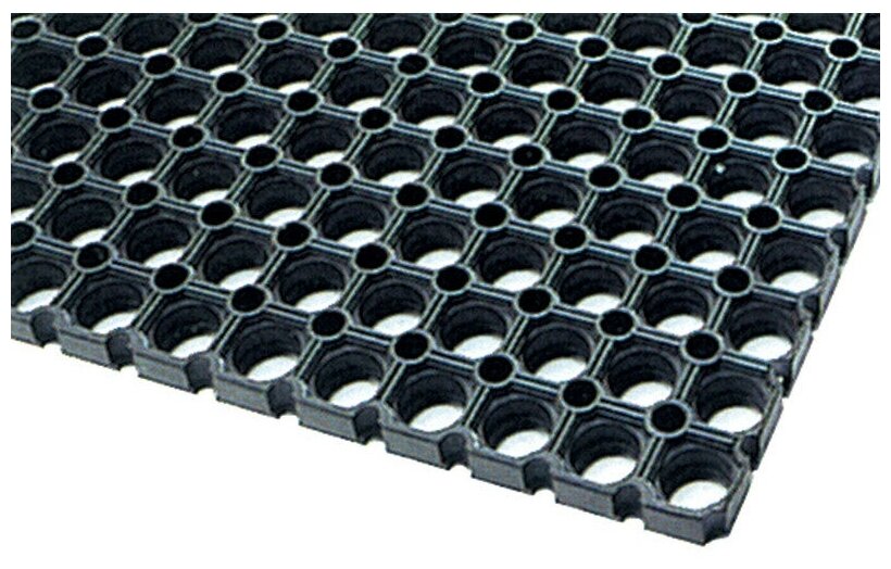 фото Покрытие грязезащитное резиновое 50х100х1,4 см черное Rubberhole 44948