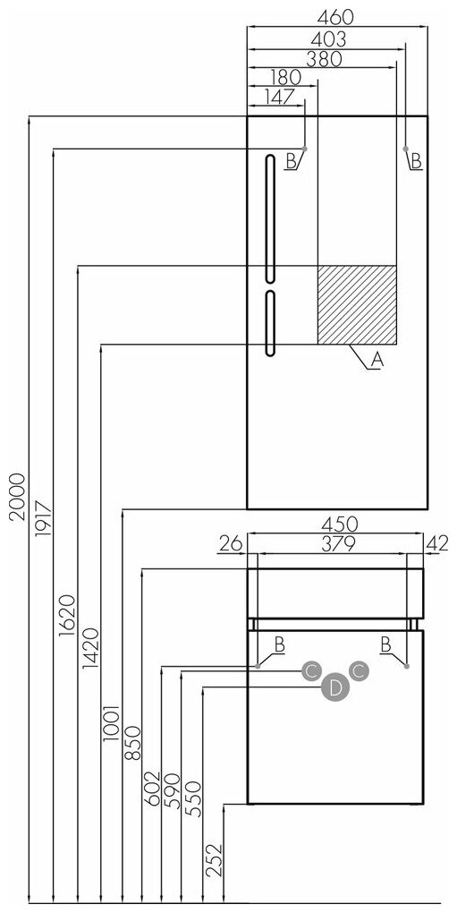 Тумба Акватон Эклипс М 1A1728K1EK49L с раковиной (1A172801EK49L+1WH301972) (2 коробки) - фотография № 12