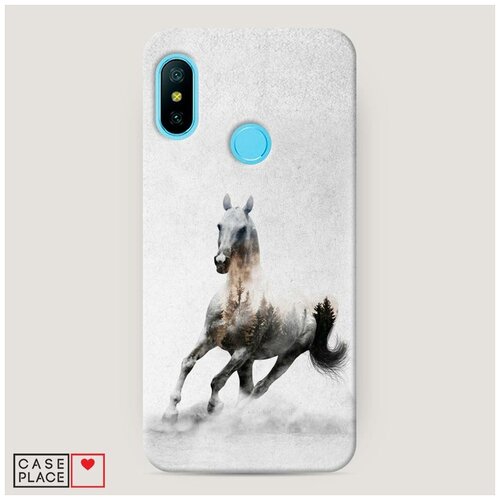фото Чехол пластиковый xiaomi redmi 6 pro лошадь лес case place
