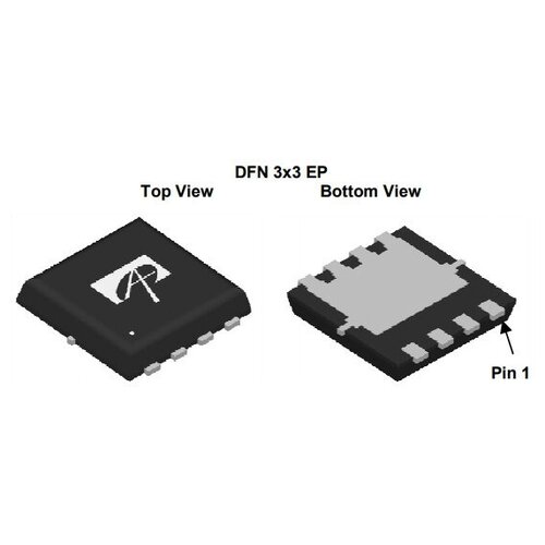 Микросхема AON7524 N-Channel MOSFET 30V 28A DFN3x3EP