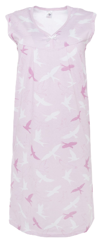 Ночная сорочка женская, принт цветы, цвет сиреневый, размер 52 - фотография № 1
