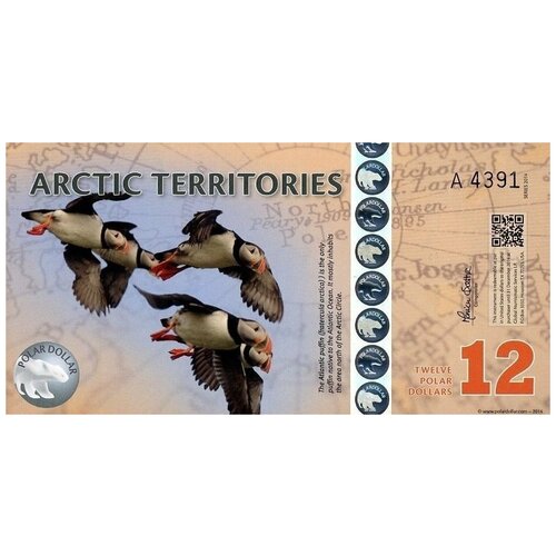 Арктические территории 12 долларов 2014 г. /Атлантический ту́пик/ UNC