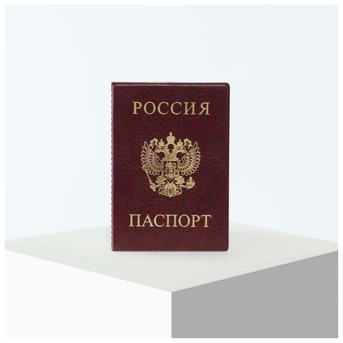 Обложка для паспорта , бордовый обложка для паспорта герб цвет бордовый